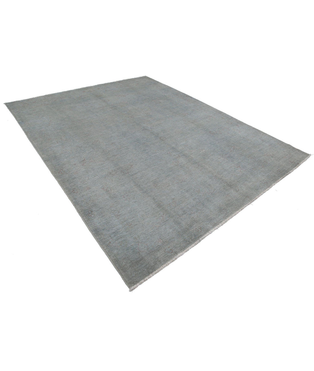 Overdye 7'11'' X 9'11'' Hand-Knotted Wool Rug 7'11'' x 9'11'' (238 X 298) / Grey / Grey