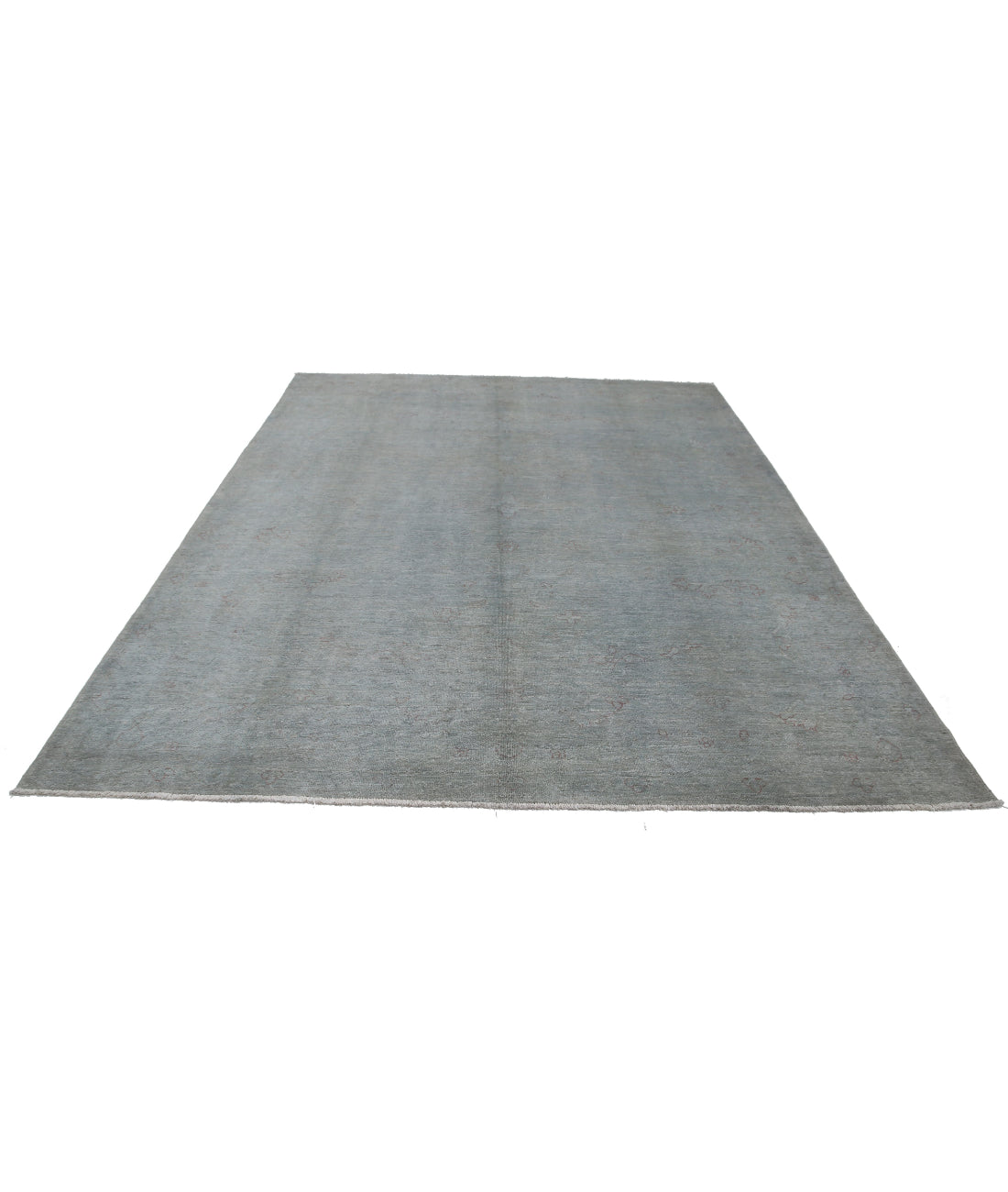 Overdye 7'11'' X 9'11'' Hand-Knotted Wool Rug 7'11'' x 9'11'' (238 X 298) / Grey / Grey