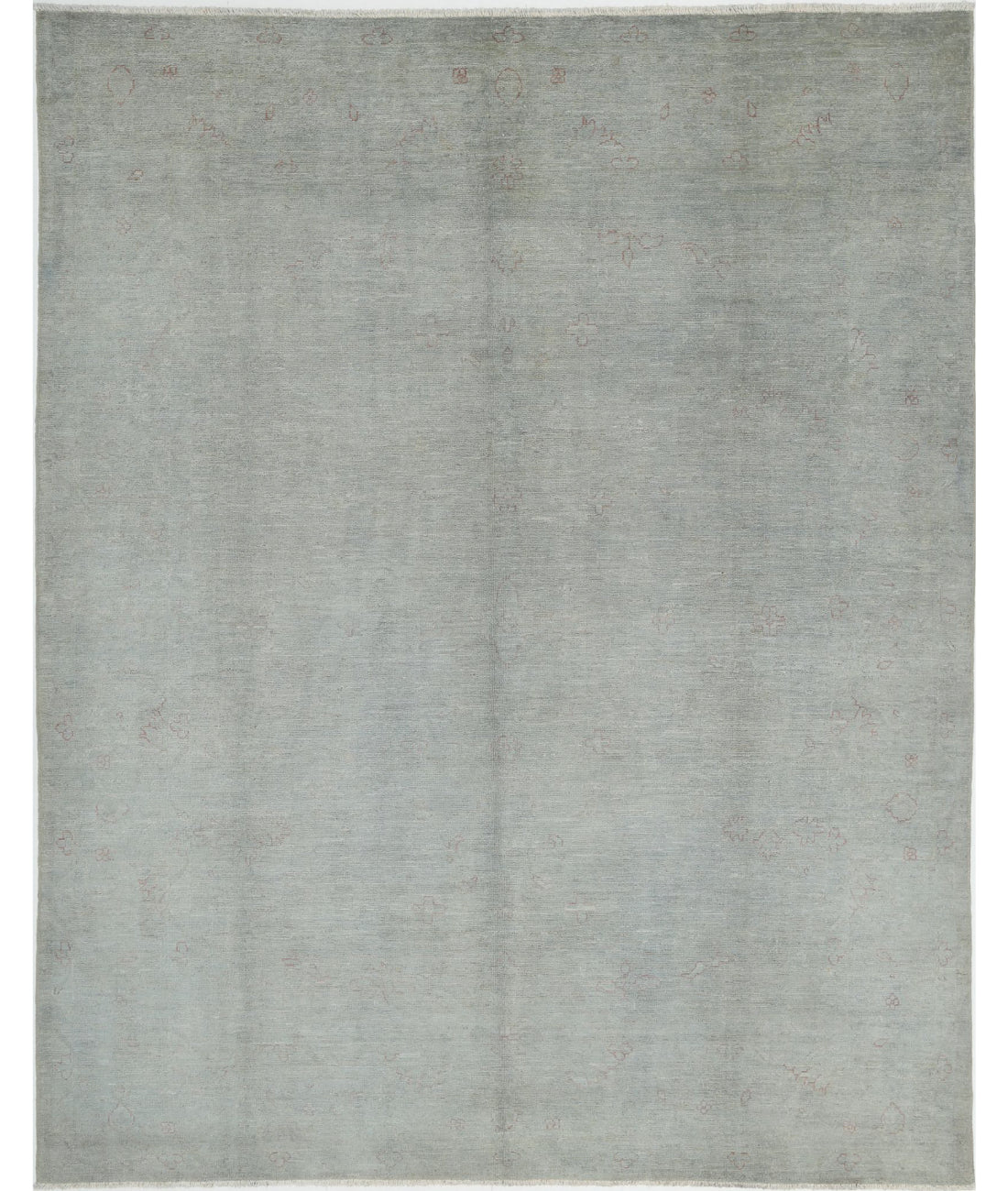 Overdye 7'11'' X 9'11'' Hand-Knotted Wool Rug 7'11'' x 9'11'' (238 X 298) / Grey / Grey