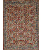 Oushak 10'2'' X 14'0'' Hand-Knotted Wool Rug 10'2'' x 14'0'' (305 X 420) / Rust / Blue