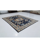 Oushak 9'2'' X 11'6'' Hand-Knotted Wool Rug 9'2'' x 11'6'' (275 X 345) / Blue / Ivory