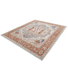 Oushak 8'3'' X 9'6'' Hand-Knotted Wool Rug 8'3'' x 9'6'' (248 X 285) / Ivory / Rust