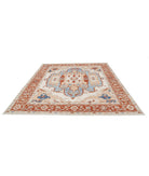 Oushak 8'3'' X 9'6'' Hand-Knotted Wool Rug 8'3'' x 9'6'' (248 X 285) / Ivory / Rust