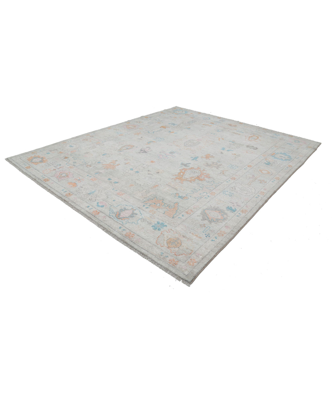 Oushak 8'5'' X 10'1'' Hand-Knotted Wool Rug 8'5'' x 10'1'' (253 X 303) / Grey / Ivory