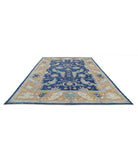 Oushak 9'11'' X 13'3'' Hand-Knotted Wool Rug 9'11'' x 13'3'' (298 X 398) / Blue / Taupe