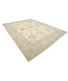 Oushak 10'10'' X 14'2'' Hand-Knotted Wool Rug 10'10'' x 14'2'' (325 X 425) / Beige / Blue