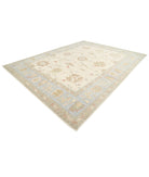 Oushak 10'10'' X 14'2'' Hand-Knotted Wool Rug 10'10'' x 14'2'' (325 X 425) / Beige / Blue