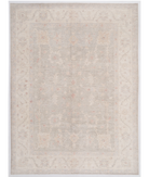 Hand Knotted Oushak Wool Rug 9' 2" X 12' 3" 9' 2" X 12' 3" (280 X 373) / Grey / Ivory