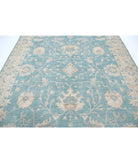 Oushak 7'11'' X 9'5'' Hand-Knotted Wool Rug 7'11'' x 9'5'' (238 X 283) / Green / Ivory