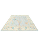 Oushak 8'4'' X 9'8'' Hand-Knotted Wool Rug 8'4'' x 9'8'' (250 X 290) / Blue / Ivory