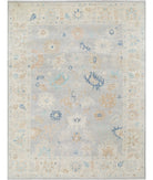 Oushak 8'10'' X 11'6'' Hand-Knotted Wool Rug 8'10'' x 11'6'' (265 X 345) / Grey / Ivory