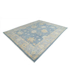 Oushak 8'11'' X 11'9'' Hand-Knotted Wool Rug 8'11'' x 11'9'' (268 X 353) / Blue / Grey