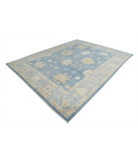 Oushak 8'11'' X 11'9'' Hand-Knotted Wool Rug 8'11'' x 11'9'' (268 X 353) / Blue / Grey