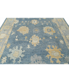 Oushak 8'11'' X 11'9'' Hand-Knotted Wool Rug 8'11'' x 11'9'' (268 X 353) / Blue / Grey