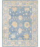 Oushak 8'11'' X 11'9'' Hand-Knotted Wool Rug 8'11'' x 11'9'' (268 X 353) / Blue / Grey