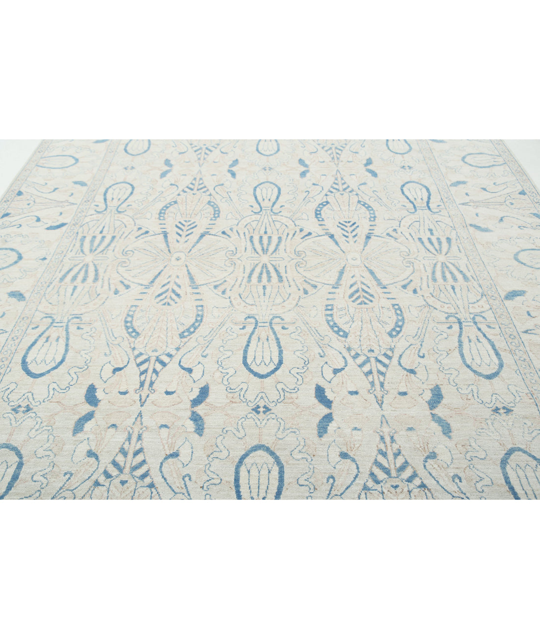 Oushak 8'8'' X 12'0'' Hand-Knotted Wool Rug 8'8'' x 12'0'' (260 X 360) / Ivory / Ivory