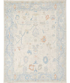 Oushak 9'0'' X 11'11'' Hand-Knotted Wool Rug 9'0'' x 11'11'' (270 X 358) / Grey / Blue