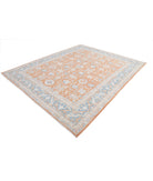 Oushak 8'3'' X 10'1'' Hand-Knotted Wool Rug 8'3'' x 10'1'' (248 X 303) / Orange / Blue