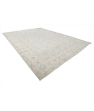 Oushak 12'9'' X 17'7'' Hand-Knotted Wool Rug 12'9'' x 17'7'' (383 X 528) / Grey / Ivory