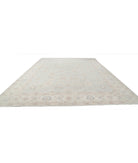 Oushak 12'9'' X 17'7'' Hand-Knotted Wool Rug 12'9'' x 17'7'' (383 X 528) / Grey / Ivory