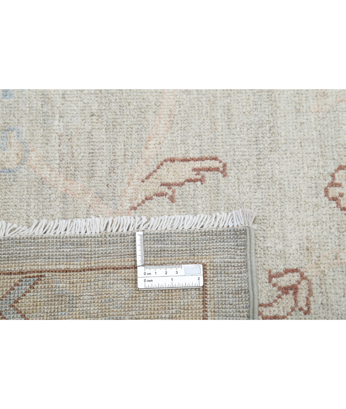 Oushak 12'9'' X 17'7'' Hand-Knotted Wool Rug 12'9'' x 17'7'' (383 X 528) / Grey / Ivory