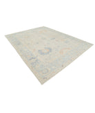 Oushak 9'3'' X 11'11'' Hand-Knotted Wool Rug 9'3'' x 11'11'' (278 X 358) / Grey / Blue