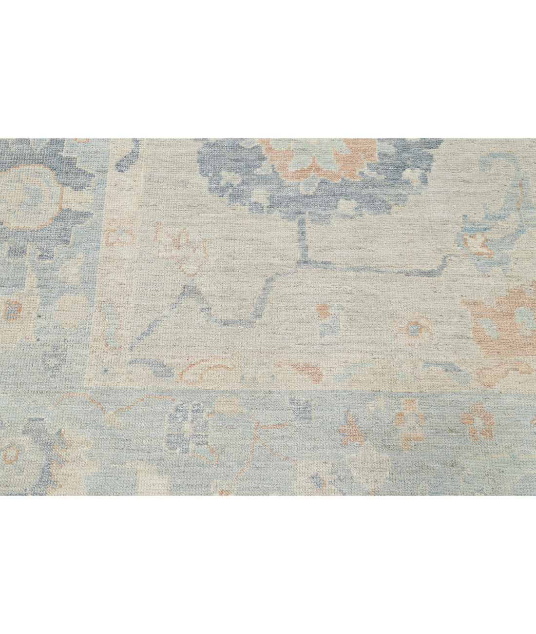 Oushak 9'3'' X 11'11'' Hand-Knotted Wool Rug 9'3'' x 11'11'' (278 X 358) / Grey / Blue