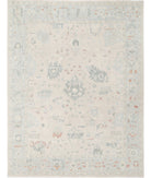 Oushak 11'8'' X 14'10'' Hand-Knotted Wool Rug 11'8'' x 14'10'' (350 X 445) / Beige / Blue