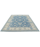 Oushak 8'1'' X 9'9'' Hand-Knotted Wool Rug 8'1'' x 9'9'' (243 X 293) / Blue / Ivory