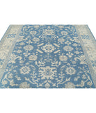 Oushak 8'1'' X 9'9'' Hand-Knotted Wool Rug 8'1'' x 9'9'' (243 X 293) / Blue / Ivory