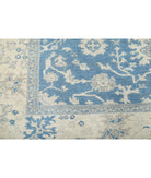 Oushak 8'1'' X 9'9'' Hand-Knotted Wool Rug 8'1'' x 9'9'' (243 X 293) / Blue / Ivory