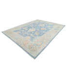 Oushak 9'10'' X 13'6'' Hand-Knotted Wool Rug 9'10'' x 13'6'' (295 X 405) / Blue / Grey