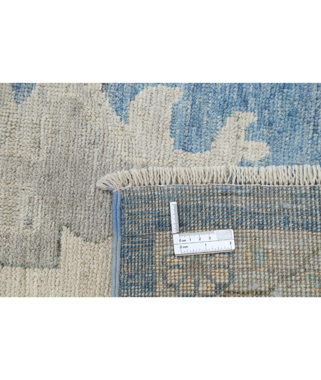 Oushak 9'10'' X 13'6'' Hand-Knotted Wool Rug 9'10'' x 13'6'' (295 X 405) / Blue / Grey