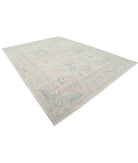 Oushak 9'11'' X 13'7'' Hand-Knotted Wool Rug 9'11'' x 13'7'' (298 X 408) / Blue / Grey