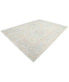 Oushak 9'11'' X 13'7'' Hand-Knotted Wool Rug 9'11'' x 13'7'' (298 X 408) / Blue / Grey