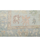 Oushak 9'11'' X 13'7'' Hand-Knotted Wool Rug 9'11'' x 13'7'' (298 X 408) / Blue / Grey