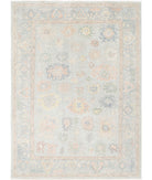 Oushak 9'11'' X 13'7'' Hand-Knotted Wool Rug 9'11'' x 13'7'' (298 X 408) / Blue / Grey