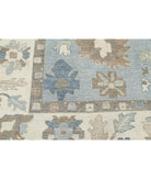 Oushak 9'10'' X 13'6'' Hand-Knotted Wool Rug 9'10'' x 13'6'' (295 X 405) / Blue / Ivory