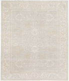 Oushak 8'1'' X 9'6'' Hand-Knotted Wool Rug 8'1'' x 9'6'' (243 X 285) / Grey / Ivory