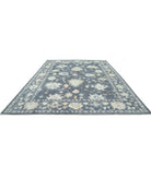 Oushak 10'4'' X 13'11'' Hand-Knotted Wool Rug 10'4'' x 13'11'' (310 X 418) / Grey / Grey