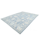 Oushak 10'1'' X 13'10'' Hand-Knotted Wool Rug 10'1'' x 13'10'' (303 X 415) / Blue / Blue