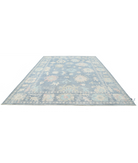 Oushak 10'1'' X 13'10'' Hand-Knotted Wool Rug 10'1'' x 13'10'' (303 X 415) / Blue / Blue