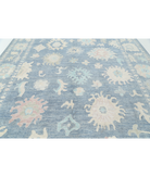 Oushak 10'1'' X 13'10'' Hand-Knotted Wool Rug 10'1'' x 13'10'' (303 X 415) / Blue / Blue
