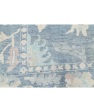 Oushak 10'1'' X 13'10'' Hand-Knotted Wool Rug 10'1'' x 13'10'' (303 X 415) / Blue / Blue