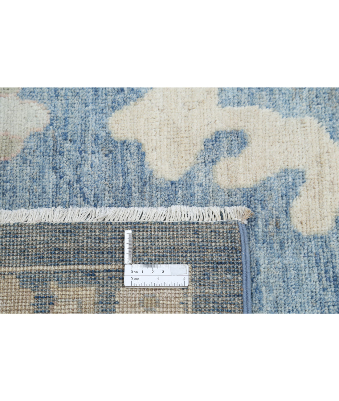 Oushak 10'1'' X 13'10'' Hand-Knotted Wool Rug 10'1'' x 13'10'' (303 X 415) / Blue / Blue