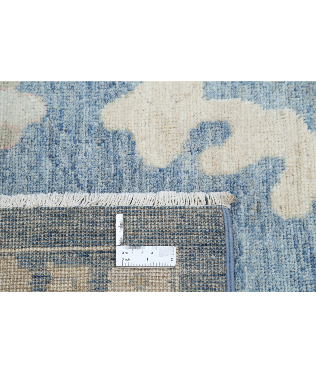 Oushak 10'1'' X 13'10'' Hand-Knotted Wool Rug 10'1'' x 13'10'' (303 X 415) / Blue / Blue