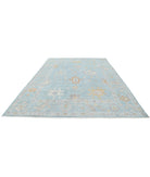 Oushak 8'11'' X 12'3'' Hand-Knotted Wool Rug 8'11'' x 12'3'' (268 X 368) / Blue / Blue