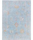 Oushak 8'11'' X 12'3'' Hand-Knotted Wool Rug 8'11'' x 12'3'' (268 X 368) / Blue / Blue