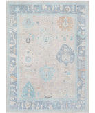 Oushak 9'0'' X 11'9'' Hand-Knotted Wool Rug 9'0'' x 11'9'' (270 X 353) / Peach / Grey