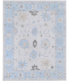 Oushak 9'4'' X 12'2'' Hand-Knotted Wool Rug 9'4'' x 12'2'' (280 X 365) / Ivory / Blue